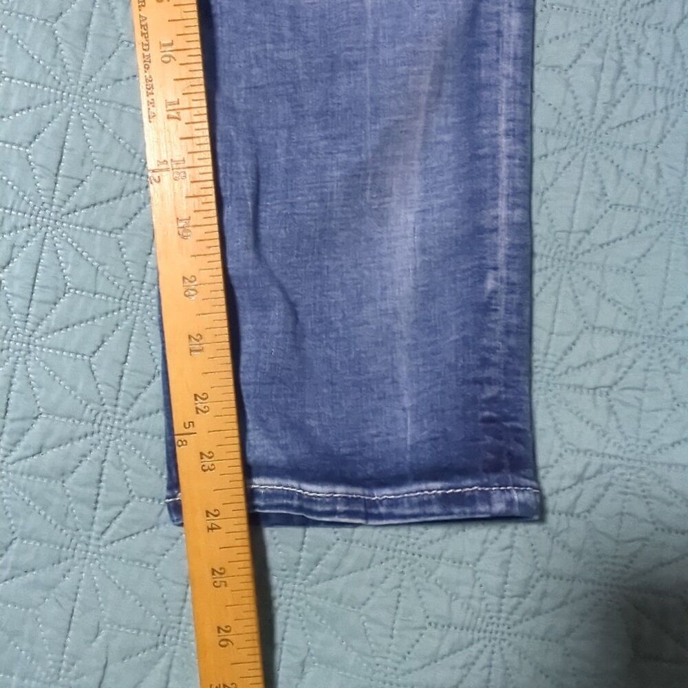 Rock Revival Felina Jeans Easy Crop Sz 28 Women’s Blue Distressed Embroidered - Picture 14 of 15